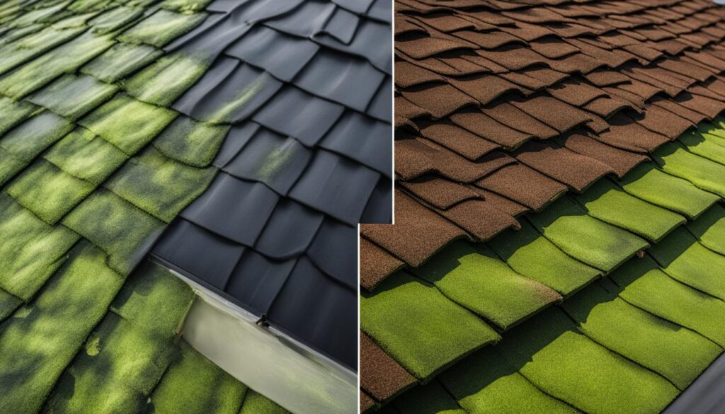 Roof warranty details for algae damage